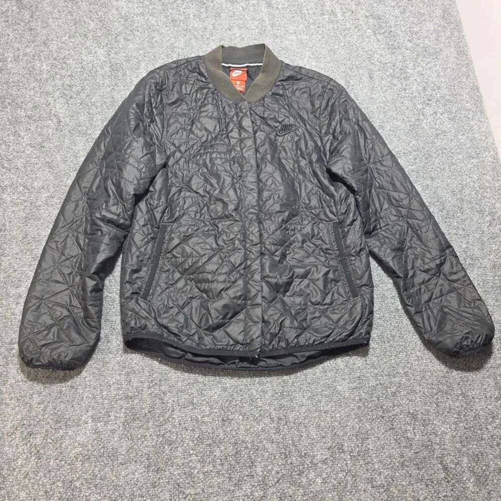 Sportswear Women’s Black Quilted Bomber Jacket Size Small